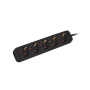 Soquetes Schuko Régua Lanberg 5 Pretos 3M
