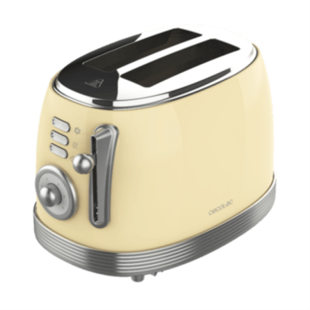 Torradeira Vertical Cecotec Toast And Taste 800 Vintage Amarelo Claro