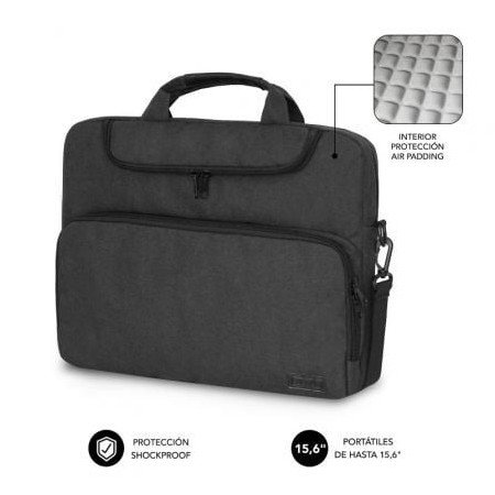 Maleta Subblim Air Padding para laptops de até 15,6"/cinza escuro