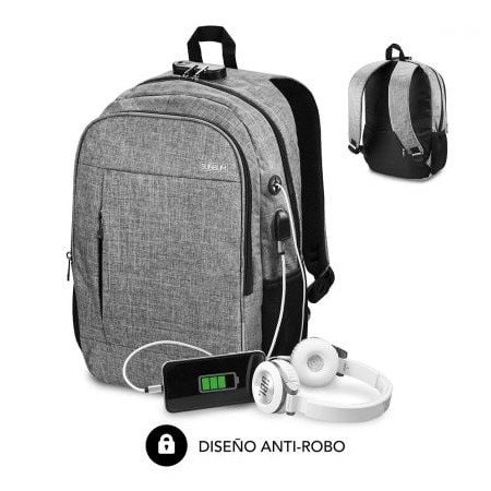 Mochila Subblim Urban Lock para Laptops de até 16"/ Porta USB/ Antifurto