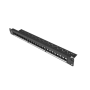 Patch Panel Lanberg 24 portas 1U Rack 19 para módulos Keystone preto