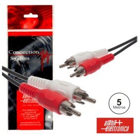 Cabo 2-Rca Macho / 2-Rca Macho 5M Pvc Polybag