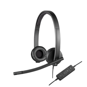 Fones De Ouvido Logitech H570E Microfone Com Fio Preto