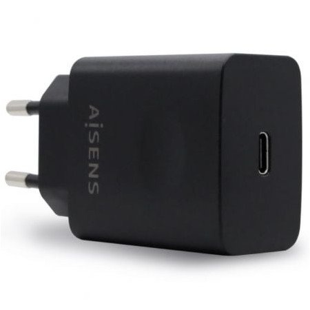 Carregador de parede Aisens ASCH-1PD20-BK/ 1xUSB Tipo-C/ 20W