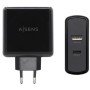 Carregador de parede Aisens ASCH-2PD45A-BK/ 1xUSB Tipo-C/ 1x USB/ 57W