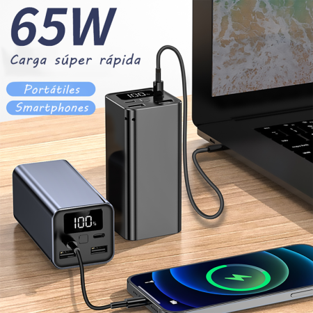 Powerbank Leotec 20000Mah Pd 65W Carregamento rápido