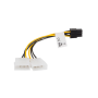 Cabo de alimentação Lanberg Molex 2X macho para fêmea Btx 6 pinos Psu 15 cm