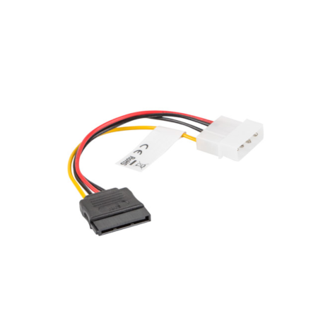 Cabo de força Lanberg Male Molex para Sata Fêmea 15 Cm