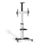 Aisens Suporte de Chão Roda Bandeja Dvd Cã Mara Monitor 50Kg 37-70 Preto-Prata