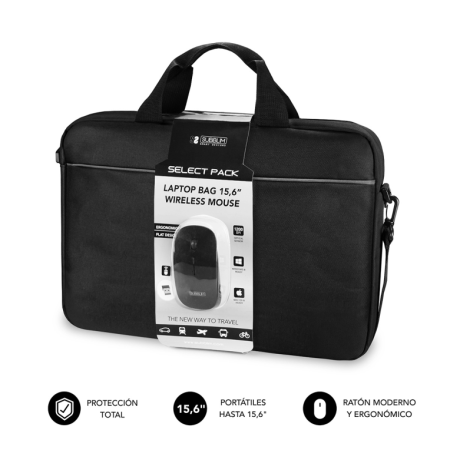 Bolsa Pasta Rato Subblim para Portátil 15,6"+ Rato Sem Fio
