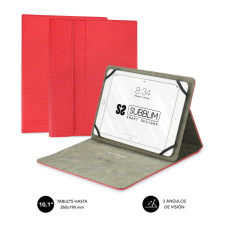 Capa para tablet Subblim Clever Stand Capa para tablet 10,1" vermelha