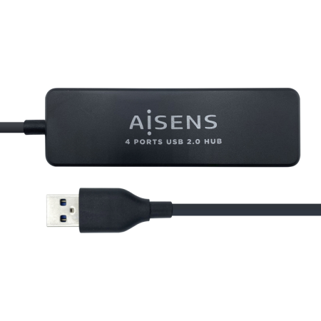 Aisens USB 2.0 Hub Tipo A M-4Xtipo Ah Preto 30Cm