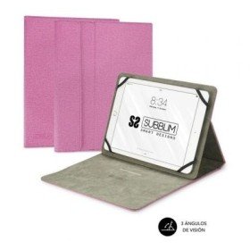 Estojo com suporte inteligente Subblim para tablets de 10,1"-11"/rosa