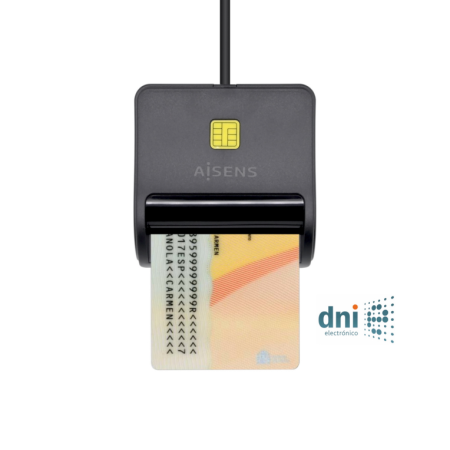 Leitor de cartão Aisens Smart Dni Black