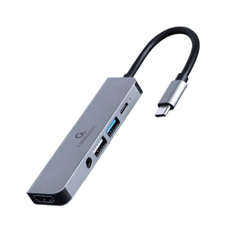 Adaptador multiporta USB tipo C 5 Em 1 Hub HDMI Pd Áudio estéreo