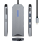 Aisens USB-C Dock 8 Em 1 USB-C para 1Xhdmi 1Xrj45 3Xusb 1Xpd 1Xsd 1Xmicro SD 15Cm