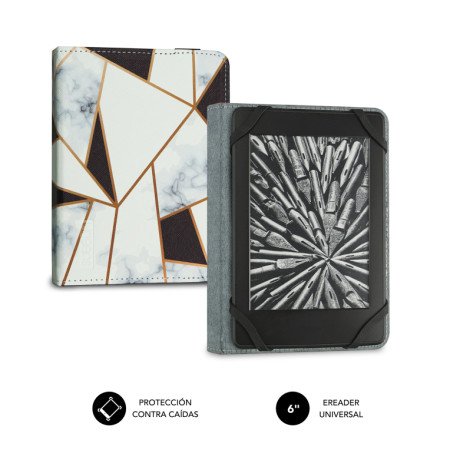Estojo Caixa para Tablet Subblim Clever Ebook 6" Mármore Preto