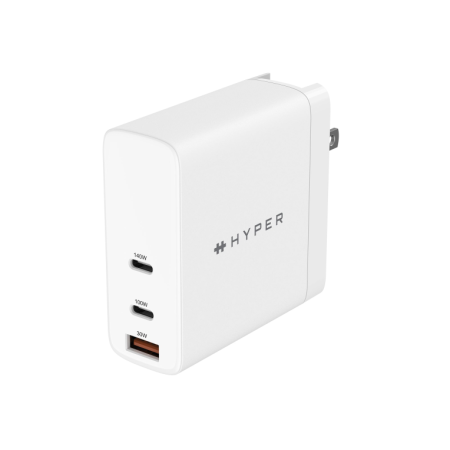 Adaptador de carregador Hyper Hyperjuice 140 W Gan Charger - Global - Multiportas