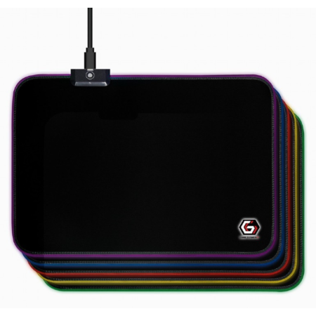 Mousepad para jogos Gembird com efeito de luz LED, tamanho M