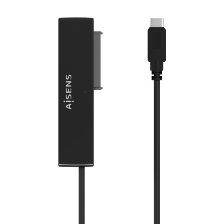 Adaptador Sata Aisens Ase-35C02B para USB-C USB 3.0 3.1 Gen1 HDD 2,5" e 3,5" Preto