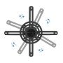 TOOQ UNIVERSAL 360º SUPORTE DE TETO GIRATÓRIO E INCLINÁVEL PARA PROJETOR PRETO