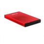 Caixa de disco rígido externo TooQ TQE-2527R Caixa de disco rígido de 2,5" Preto, Vermelho