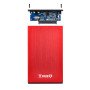 Caixa de disco rígido externo TooQ TQE-2527R Caixa de disco rígido de 2,5" Preto, Vermelho