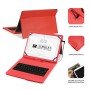 Bolsa para Teclado Micro USB SUBBLIM - USB C KEYTAB PRO USB 10,1" Vermelho