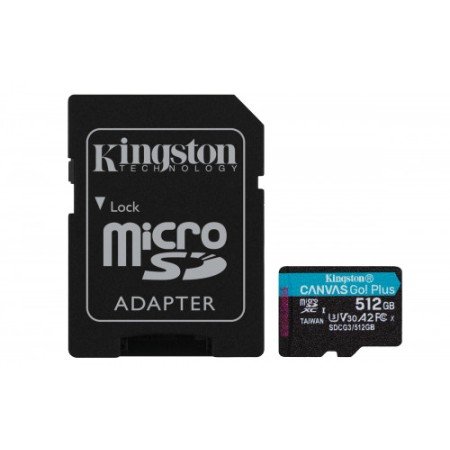 Kingston Technology Canvas Go! Mais memória flash 512 GB MicroSD Classe 10 UHS-I