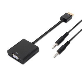 Adaptador HDMI Aisens A122-0126/ HDMI Macho - VGA Fêmea/ Jack 3.5 Fêmea