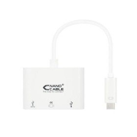 Adaptador Nanocable 10.16.4302/ USB Tipo C Macho - HDMI Fêmea/ USB Tipo C Fêmea/ USB Fêmea
