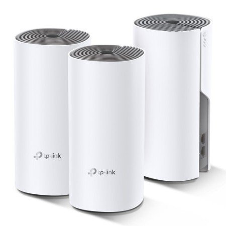 TP-LINK Deco E4 (pacote com 3) Banda dupla (2,4 GHz / 5 GHz) Wi-Fi 5 (802.11ac) Branco, Cinza 2 Interno