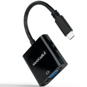 Adaptador Nanocable 10.16.4101-BK/ USB Type-C Macho - VGA Fêmea