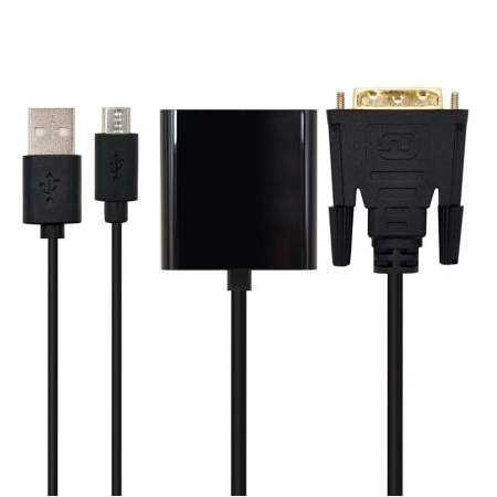 Adaptador Nanocable 10.16.2008-BK/ DVI Macho - VGA Fêmea