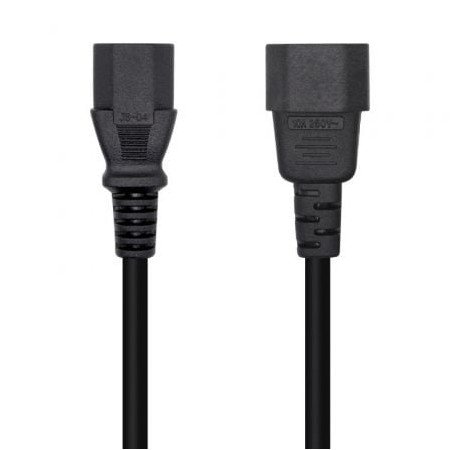 Cabo de alimentação Aisens A132-0532/ IEC C13 Fêmea - IEC C14 Macho/ 10m/ Preto