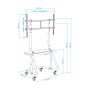 TooQ FS20200M-B Suporte de chão com rodas/pernas para ecrãs de 60" - 105"