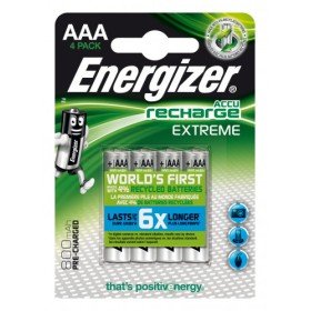 BLISTER 4 BATERIAS RECARREGÁVEIS DE EXTREME POWER 800 MAH TIPO HR03 ENERGIZER E300624400