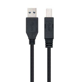 Cabo USB 3.0 Impressora Nanocable 10.01.0802-BK/ USB Macho - USB Macho/ 2m/ Preto