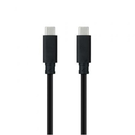 Cabo USB 3.1 Nanocable 10.01.4100/ USB Type-C Macho - USB Type-C Macho/ 0,5m/ Preto