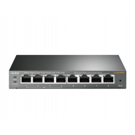 TP-LINK TL-SG108PE Gigabit Ethernet não gerenciado (10/100/1000) Power over Ethernet (PoE) Preto
