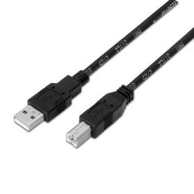 Impressora a Cabo USB 2.0 Aisens A101-0007/ USB Macho - USB Macho/ 3m/ Preto
