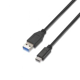 Cabo USB 3.1 Aisens A107-0060/ USB Type-C Macho - USB Macho/ 1m/ Preto