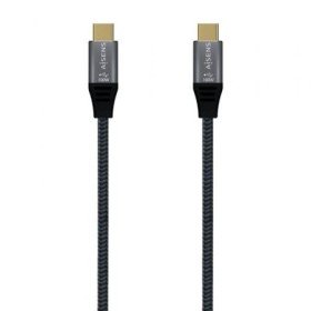 Cabo USB 3.1 tipo C Aisens A107-0670 20 GBPS 100 W/ USB tipo C macho - USB tipo C macho/ 0,6 m/ cinza