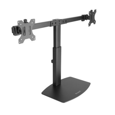 TOOQ SUPORTA 2 TELAS. MESA. 100x100. GIRATÓRIO + INCLINAÇÃO. 17"-27". MAX.6KG. PRETO (DB1727TN-B)