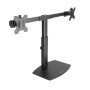 TOOQ SUPORTA 2 TELAS. MESA. 100x100. GIRATÓRIO + INCLINAÇÃO. 17"-27". MAX.6KG. PRETO (DB1727TN-B)