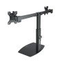 TOOQ SUPORTA 2 TELAS. MESA. 100x100. GIRATÓRIO + INCLINAÇÃO. 17"-27". MAX.6KG. PRETO (DB1727TN-B)