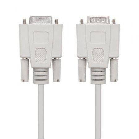 Cabo Serial RS232 Nanocable 10.14.0203/ DB9 Macho - DB9 Fêmea/ 3m/ Bege