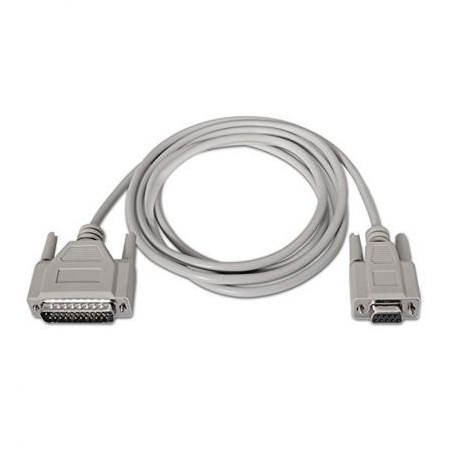 Cabo Serial NULL Modem Nanocable 10.14.0802/ DB9 Fêmea - DB25 Macho/ 1,8m/ Bege