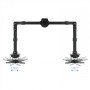 Suporte de mesa giratória e inclinável TooQ para 2 telas (monitor / TV plasma / LCD / LED) 13 "- 32", dois braços, preto