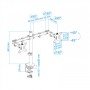 Suporte de mesa giratória e inclinável TooQ para 2 telas (monitor / TV plasma / LCD / LED) 13 "- 32", dois braços, preto